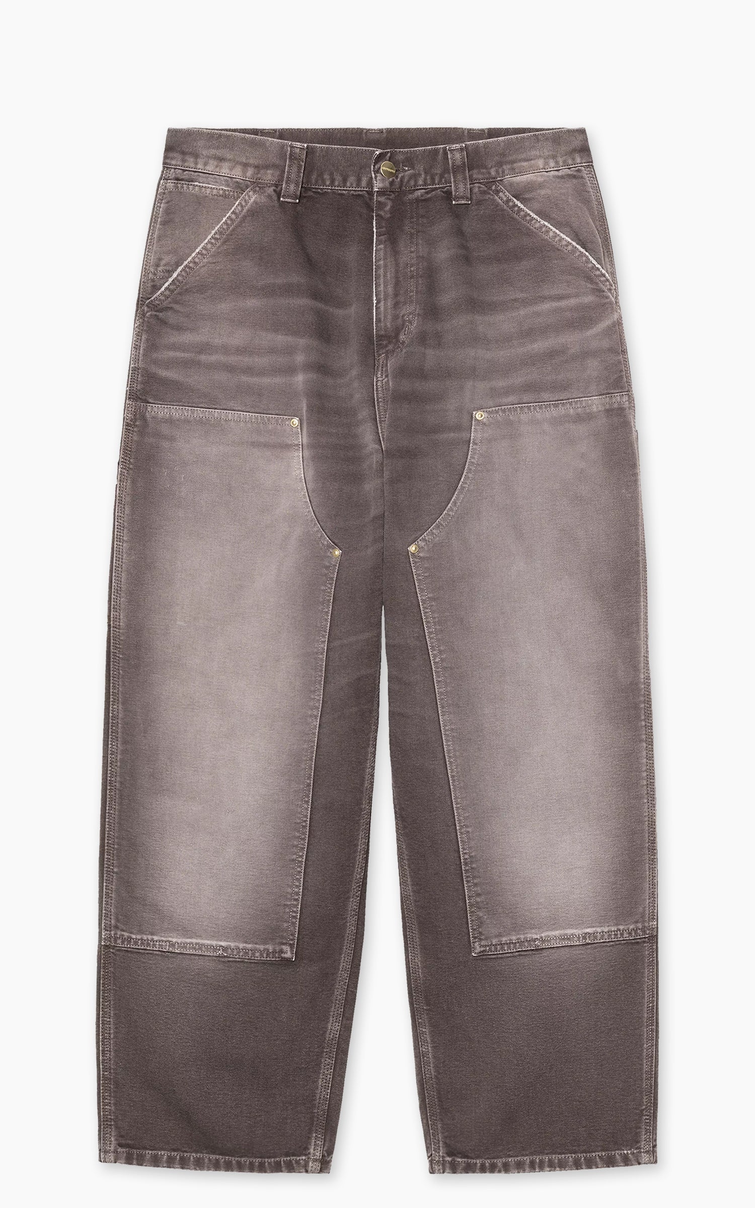 Carhartt WIP OG Double Knee Pant Dearborn Canvas Destroy Wash Tobacco