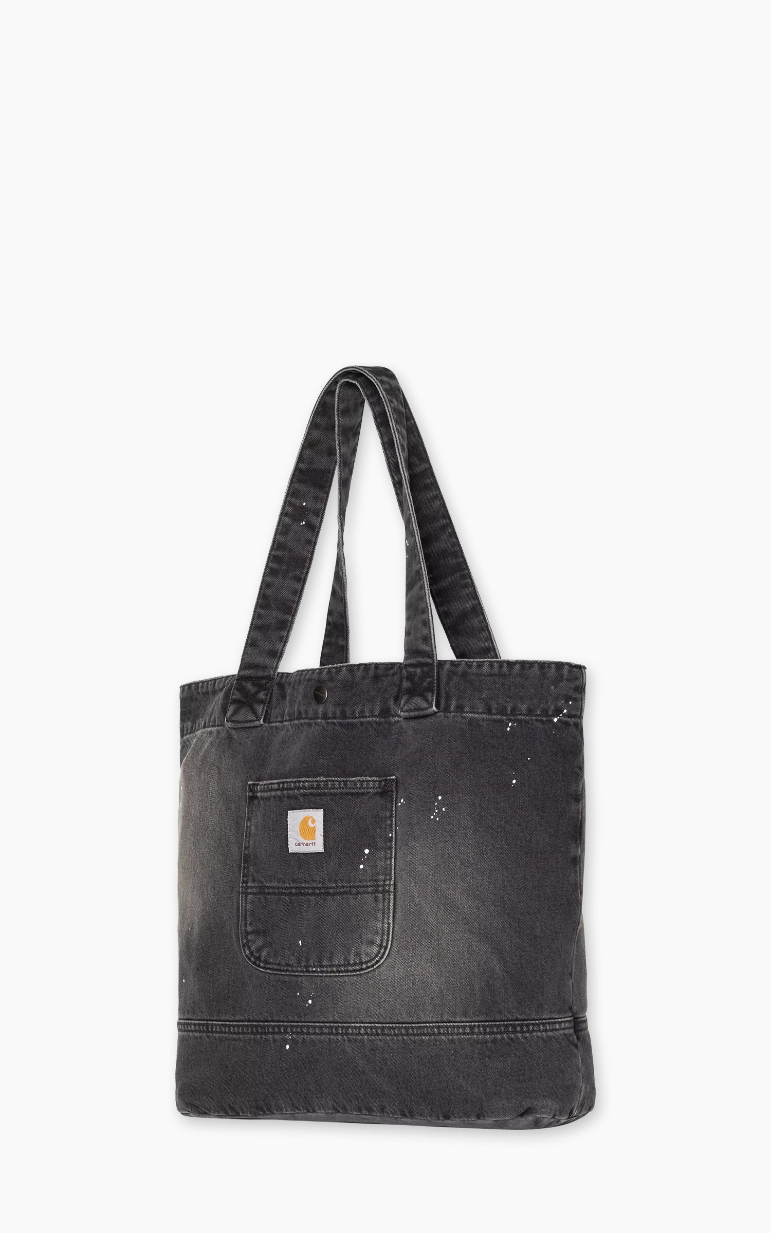 Carhartt WIP Denim Tote Destroy Wash Splatter Black