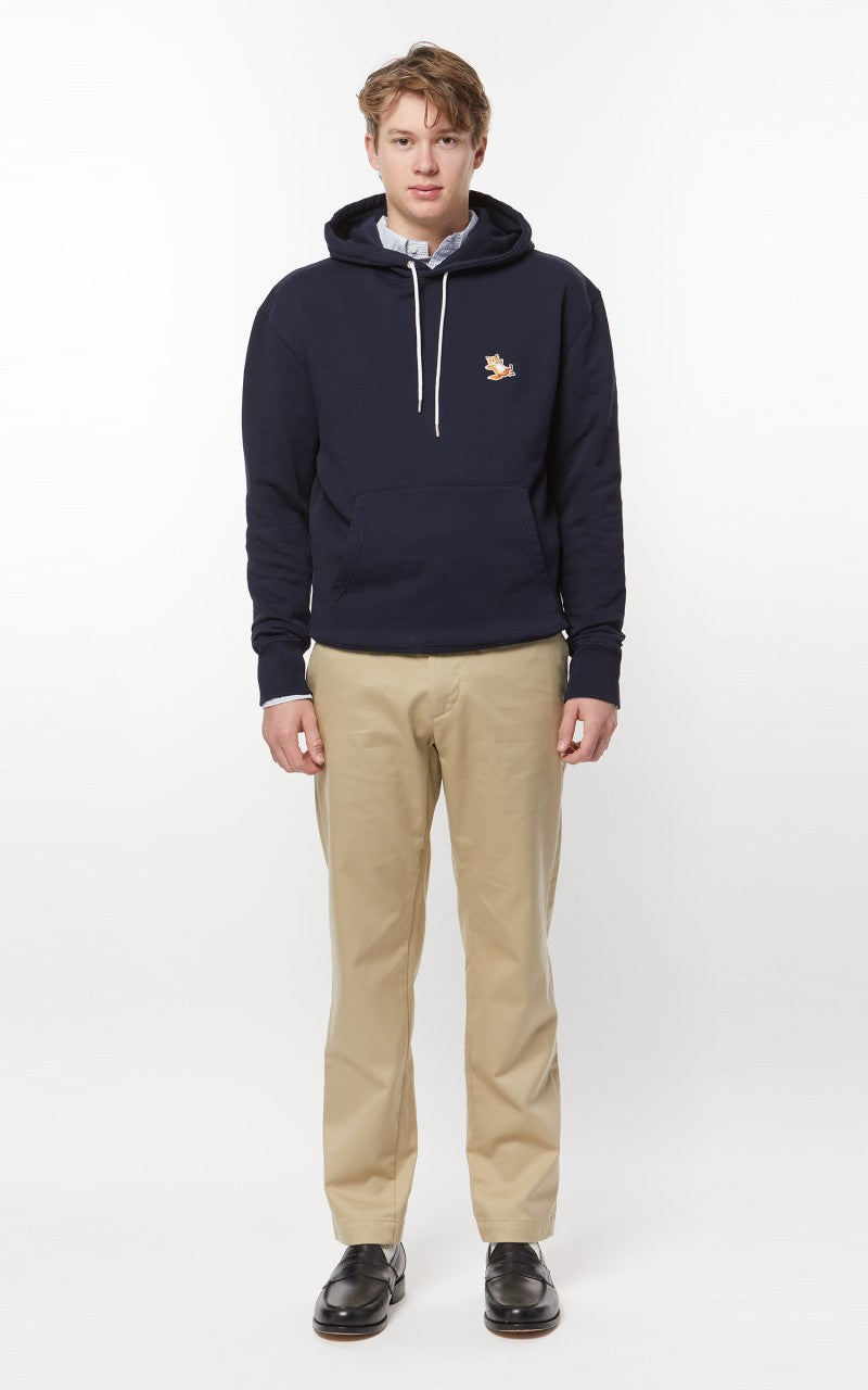 Maison Kitsuné Chillax Fox Patch Classic Hoodie Navy