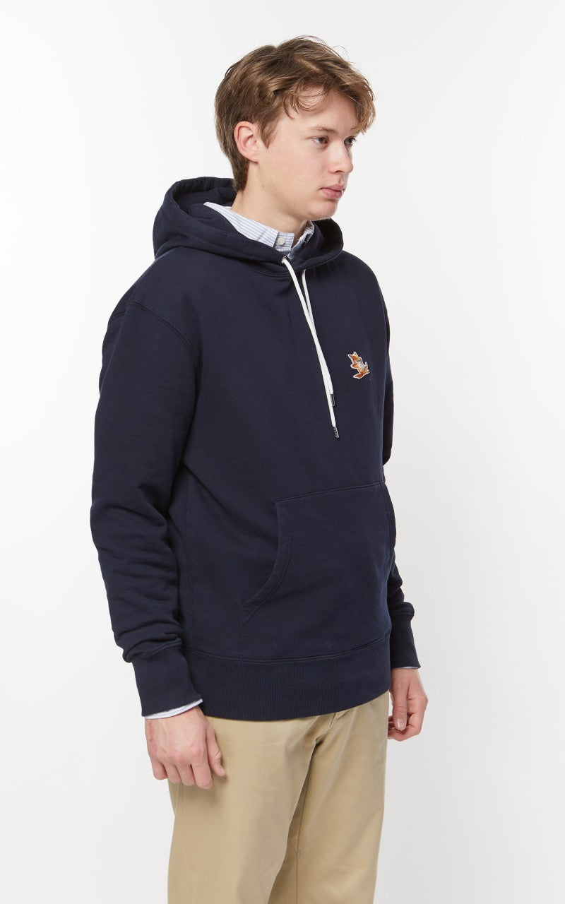 Maison Kitsuné Chillax Fox Patch Classic Hoodie Navy