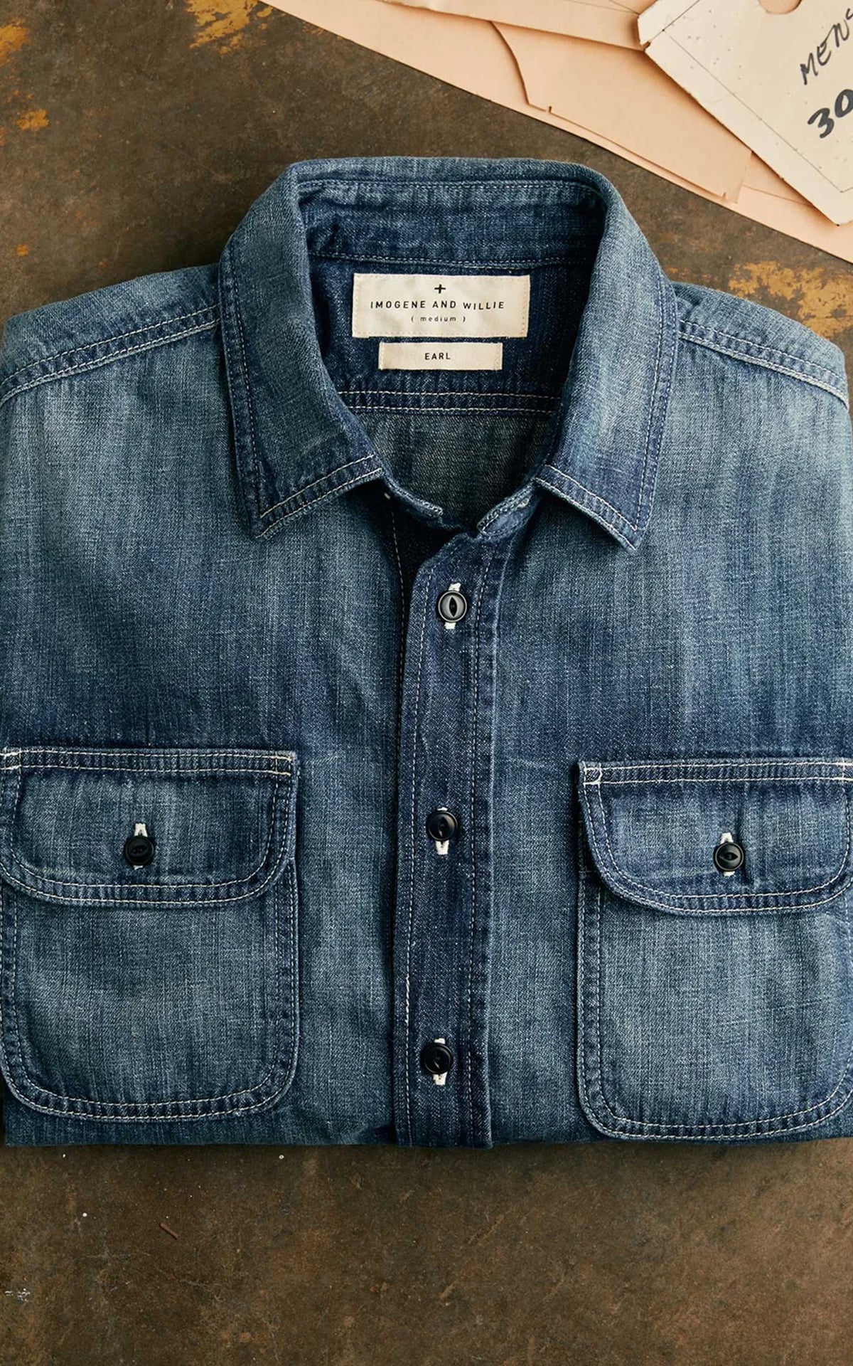 Imogene + Willie Earl Selvage Denim Shirt Blue
