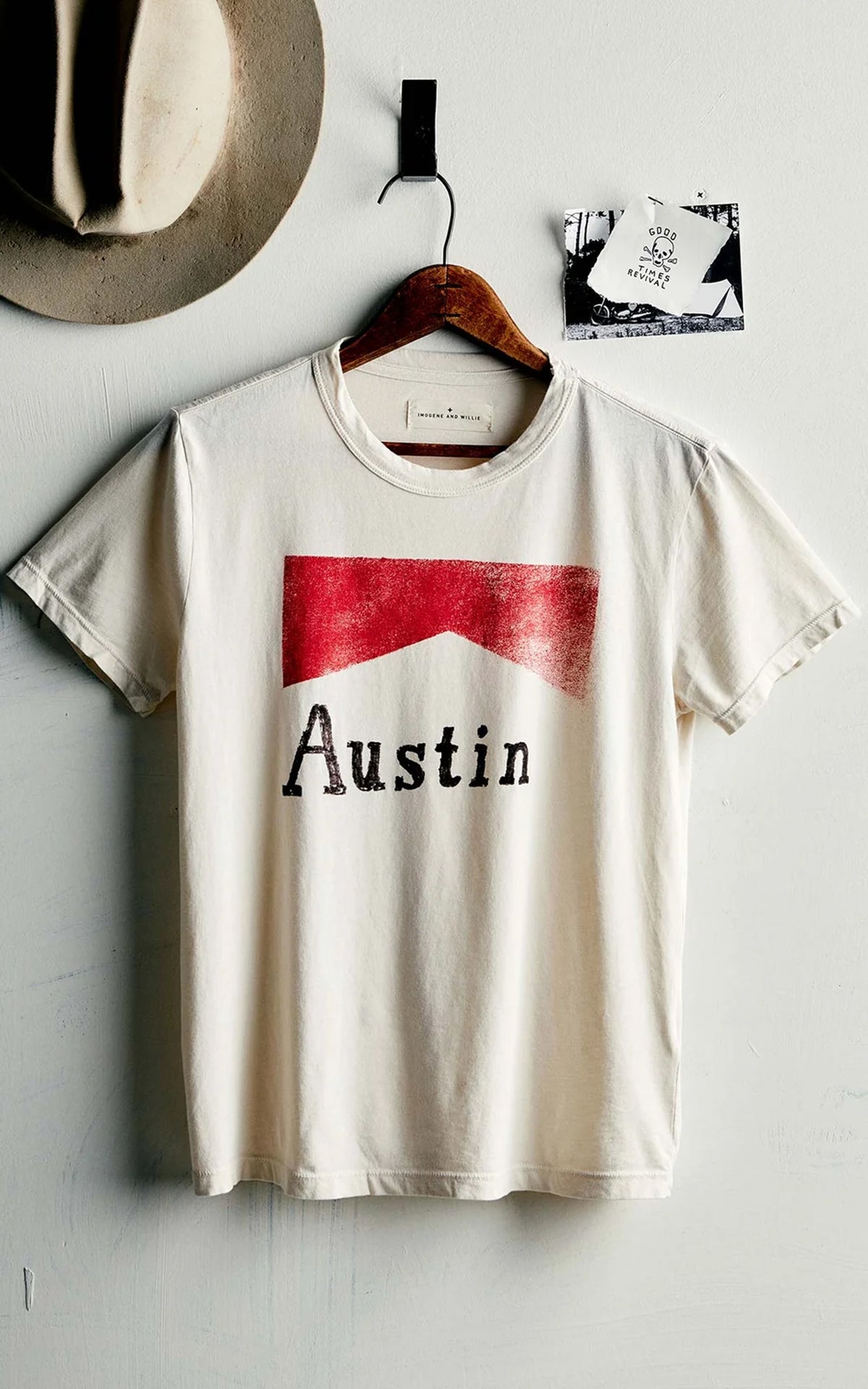 Imogene + Willie The "Cowboy" Austin Tee White