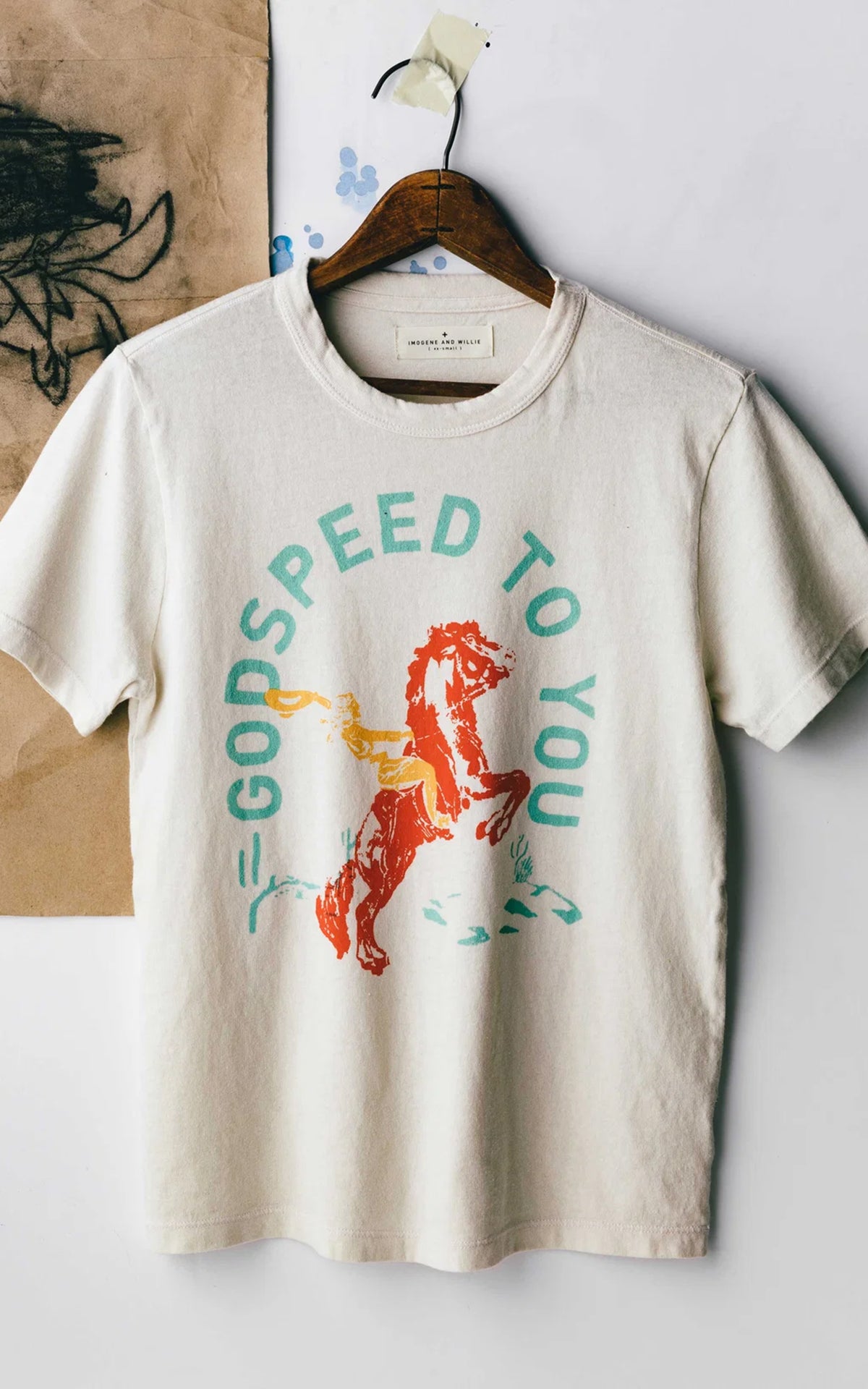 Imogene + Willie The "Godspeed" Tee Vintage White