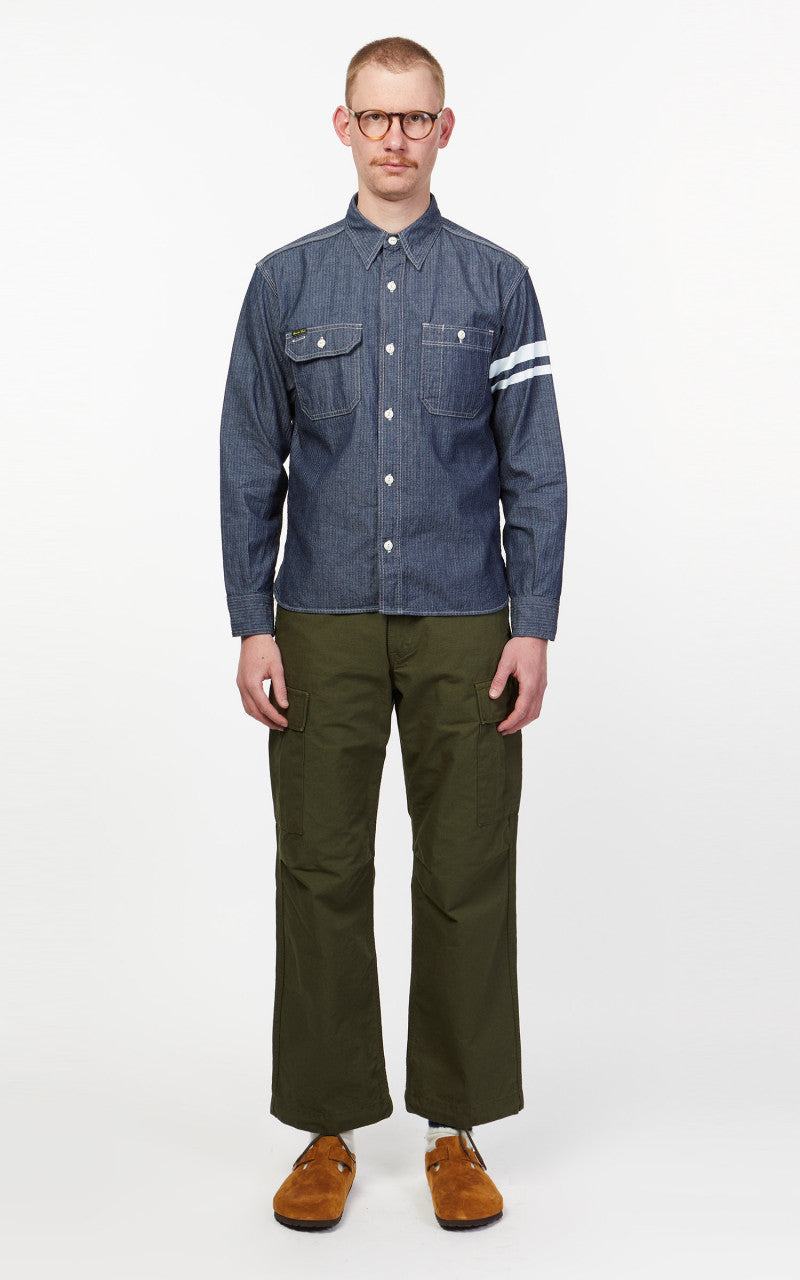 Japan Blue Modern Military Cargo Pants Ripstop Olive Drab