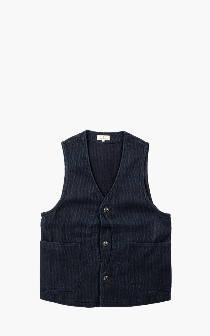 トップス BLUE BLUE / SASHIKO indigo vest Japan Blue Sashiko Hunting Vest Indigo