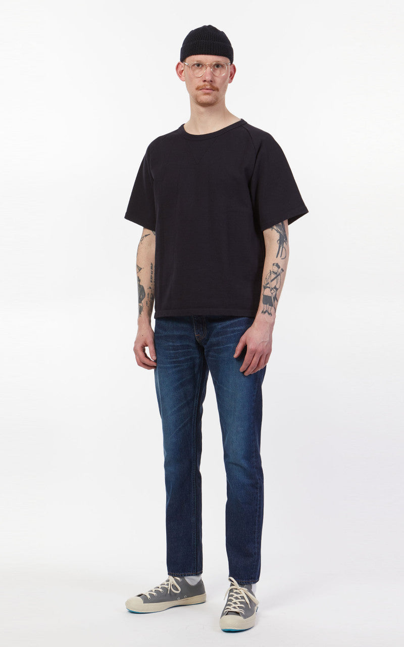 Japan Blue Heavyweight Raglan T-Shirt Navy 16.5oz