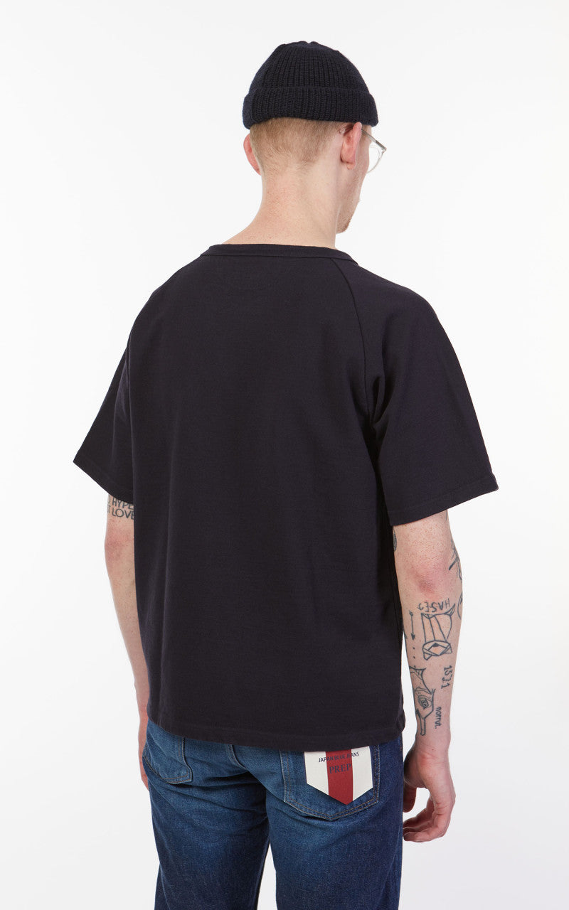 Japan Blue Heavyweight Raglan T-Shirt Navy 16.5oz