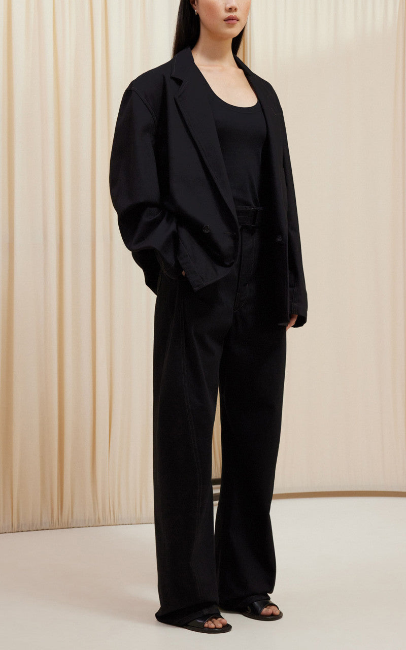 Lemaire Workwear Blazer Heavy Denim Black
