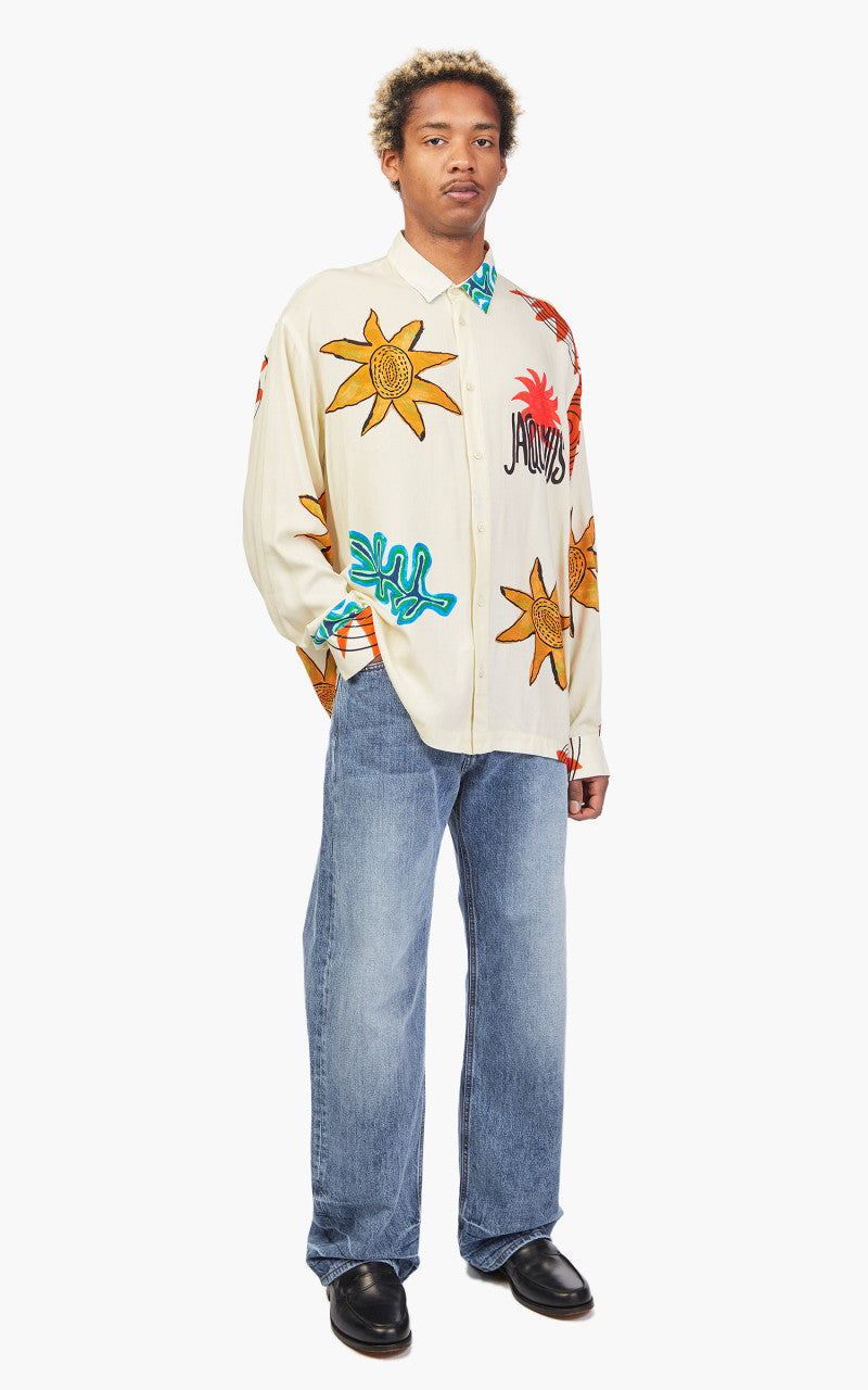 Jacquemus La Chemise Baou Print Beige Arty Sun