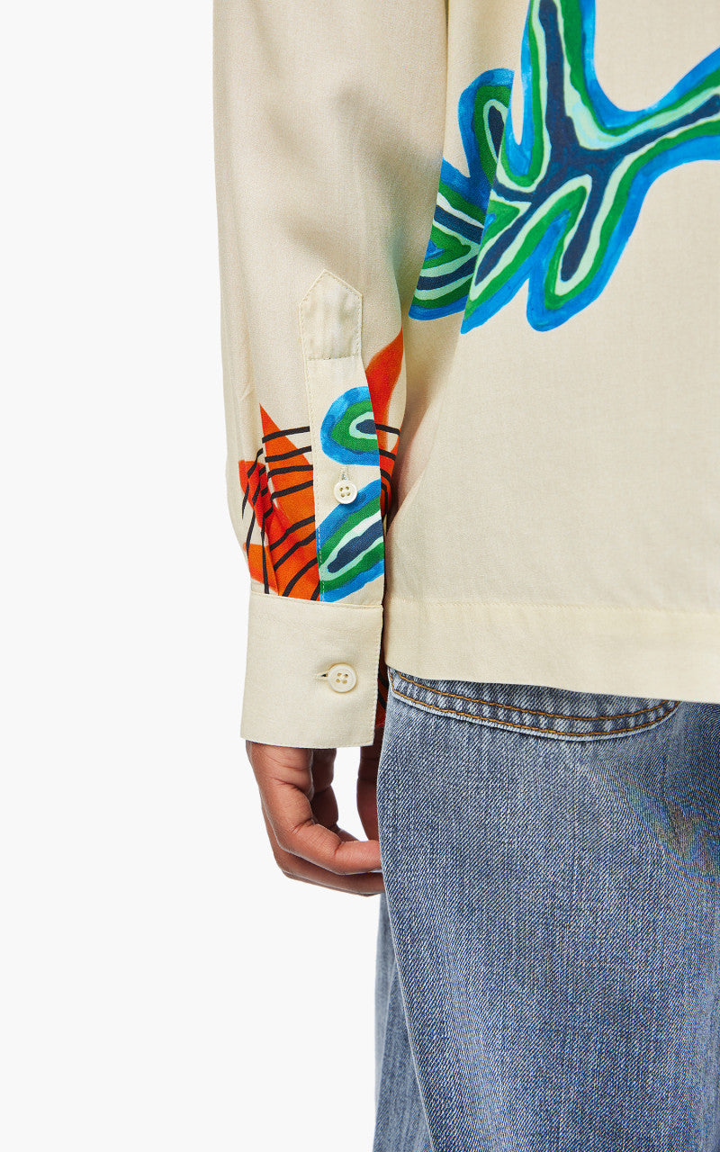 Jacquemus La Chemise Baou Print Beige Arty Sun