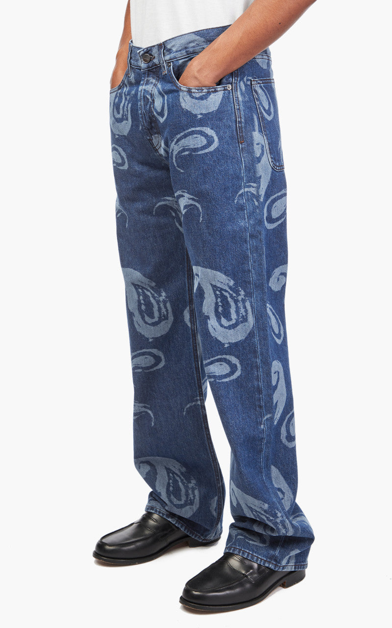 Jacquemus Le De-Nimes Suno Print Blue Paisley