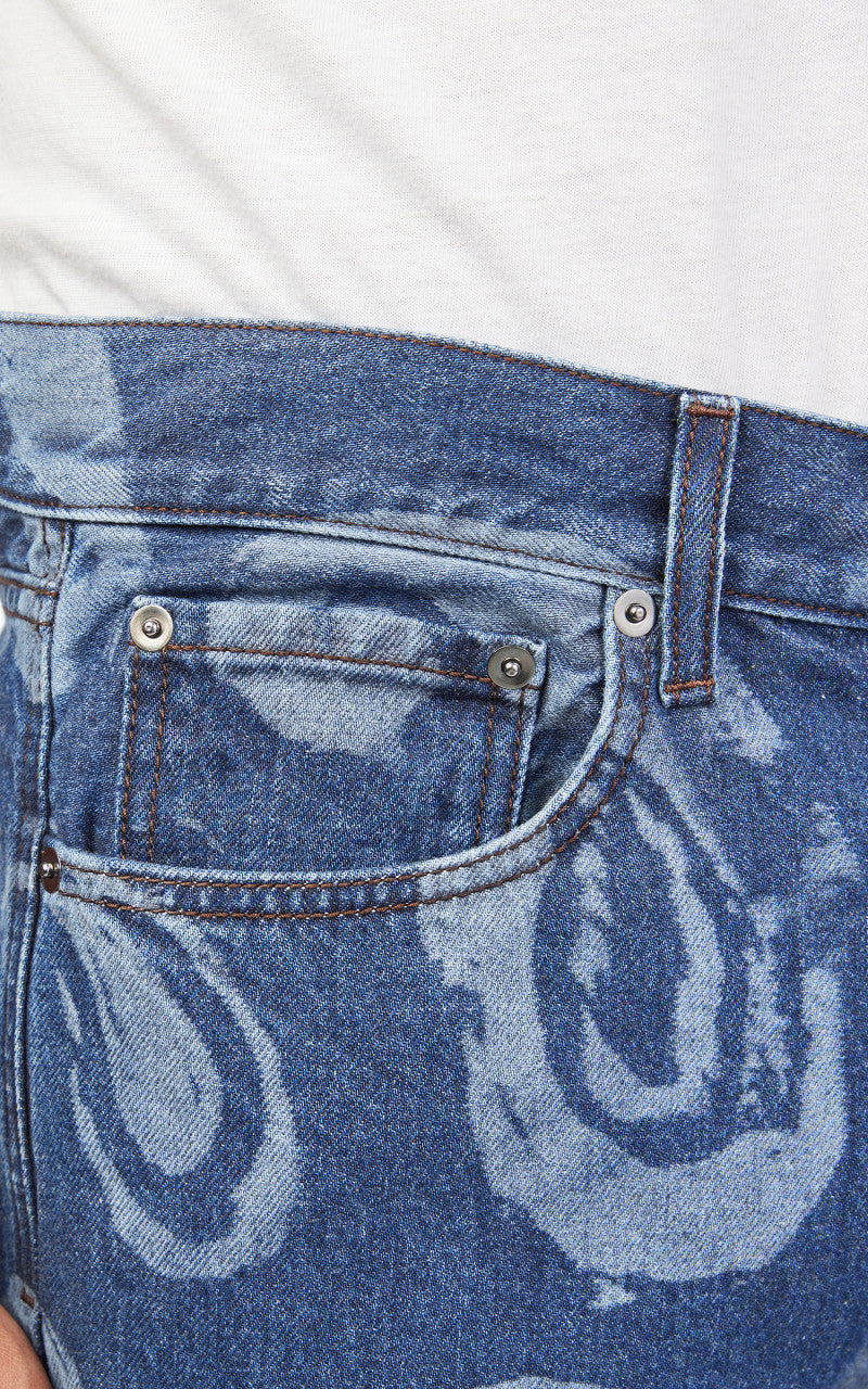 Jacquemus Le De-Nimes Suno Print Blue Paisley