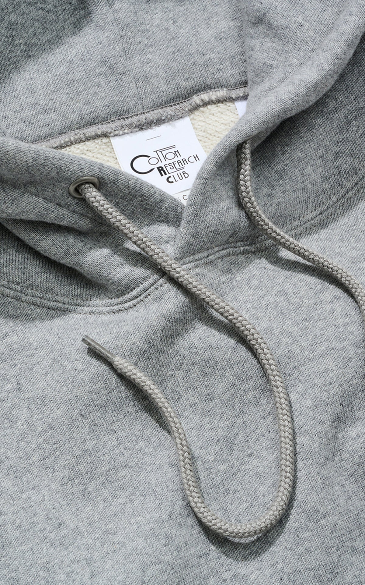Cotton Research Club Loopwheel Terry Hoodie Heather Grey