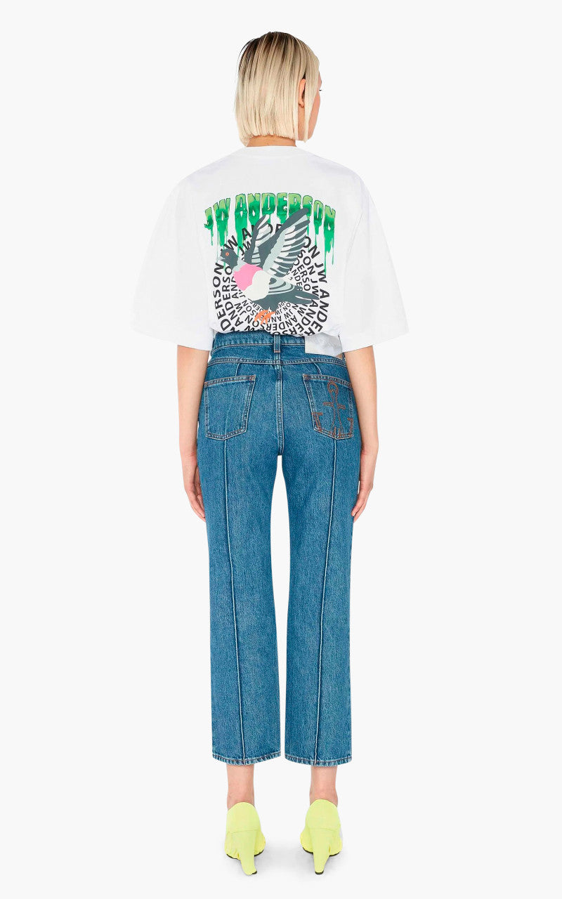 JW Anderson Chain Link Slim Fit Jeans Light Blue