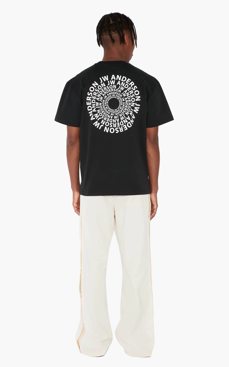 JW Anderson Swirl Logo Classic T-Shirt Black