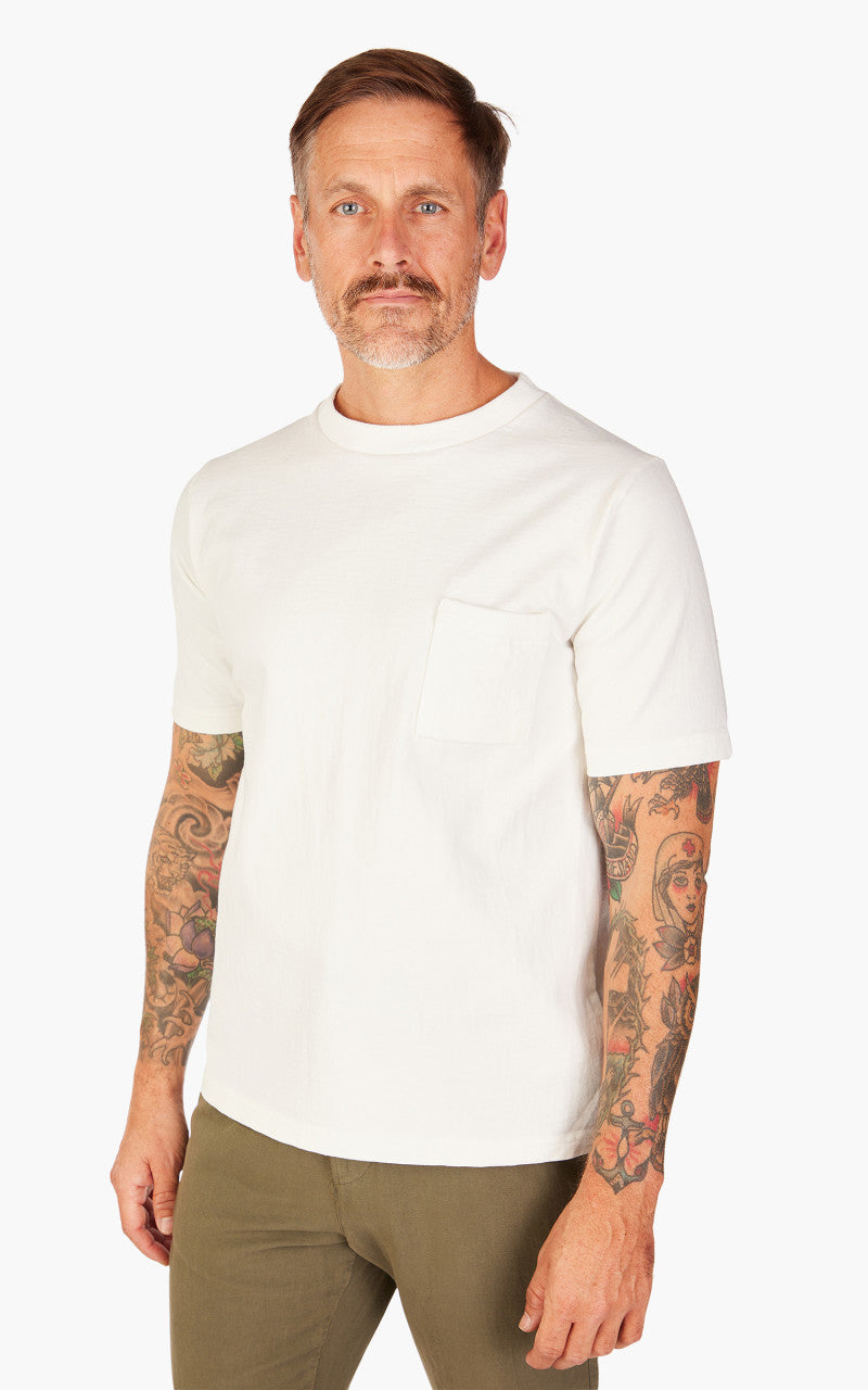 Jackman Dotsume Pocket T-Shirt Off White