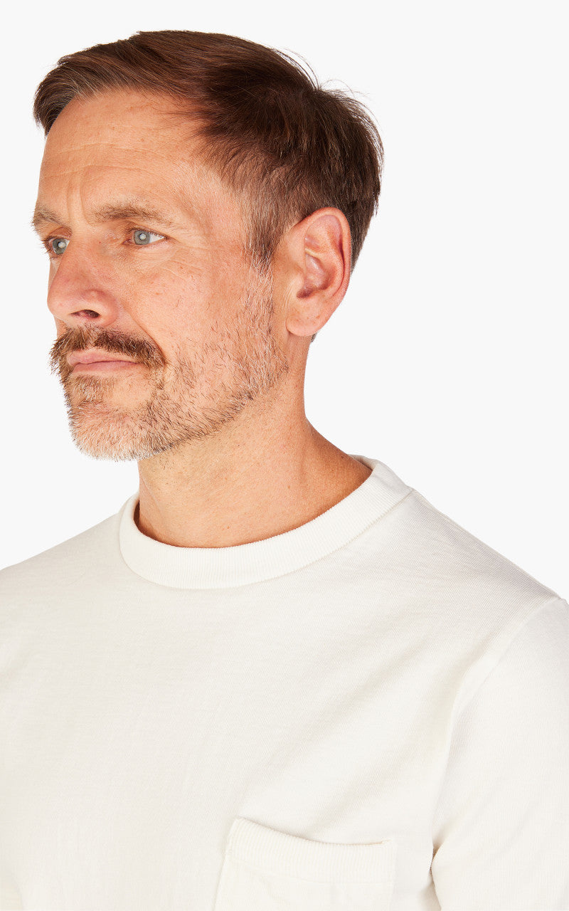 Jackman Dotsume Pocket T-Shirt Off White