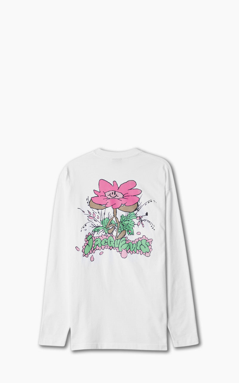 Jacquemus Le T-Shirt Desenho L/S Print Marguerita White