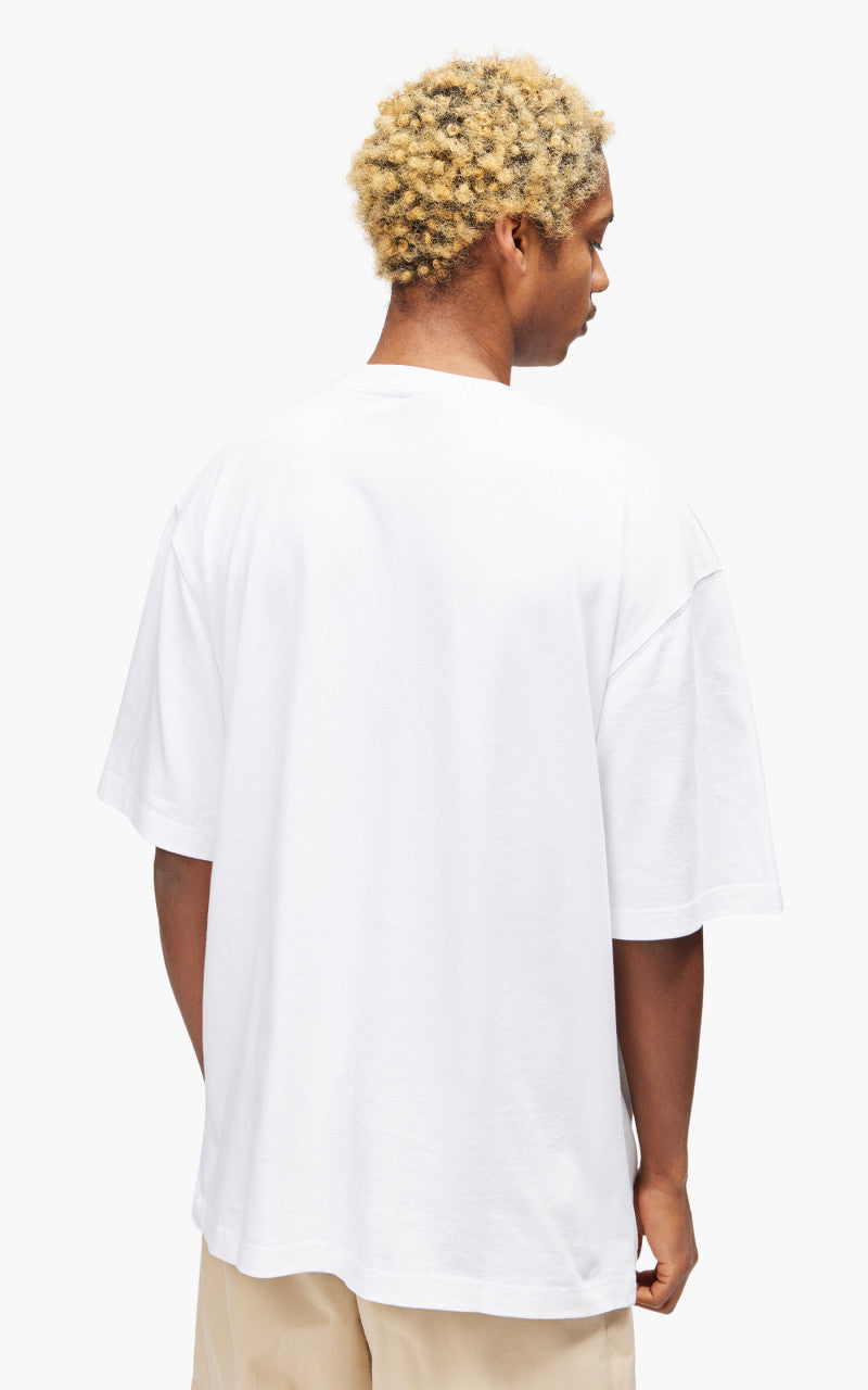 Jacquemus Le T-Shirt Raphia Print Macrame Logo White