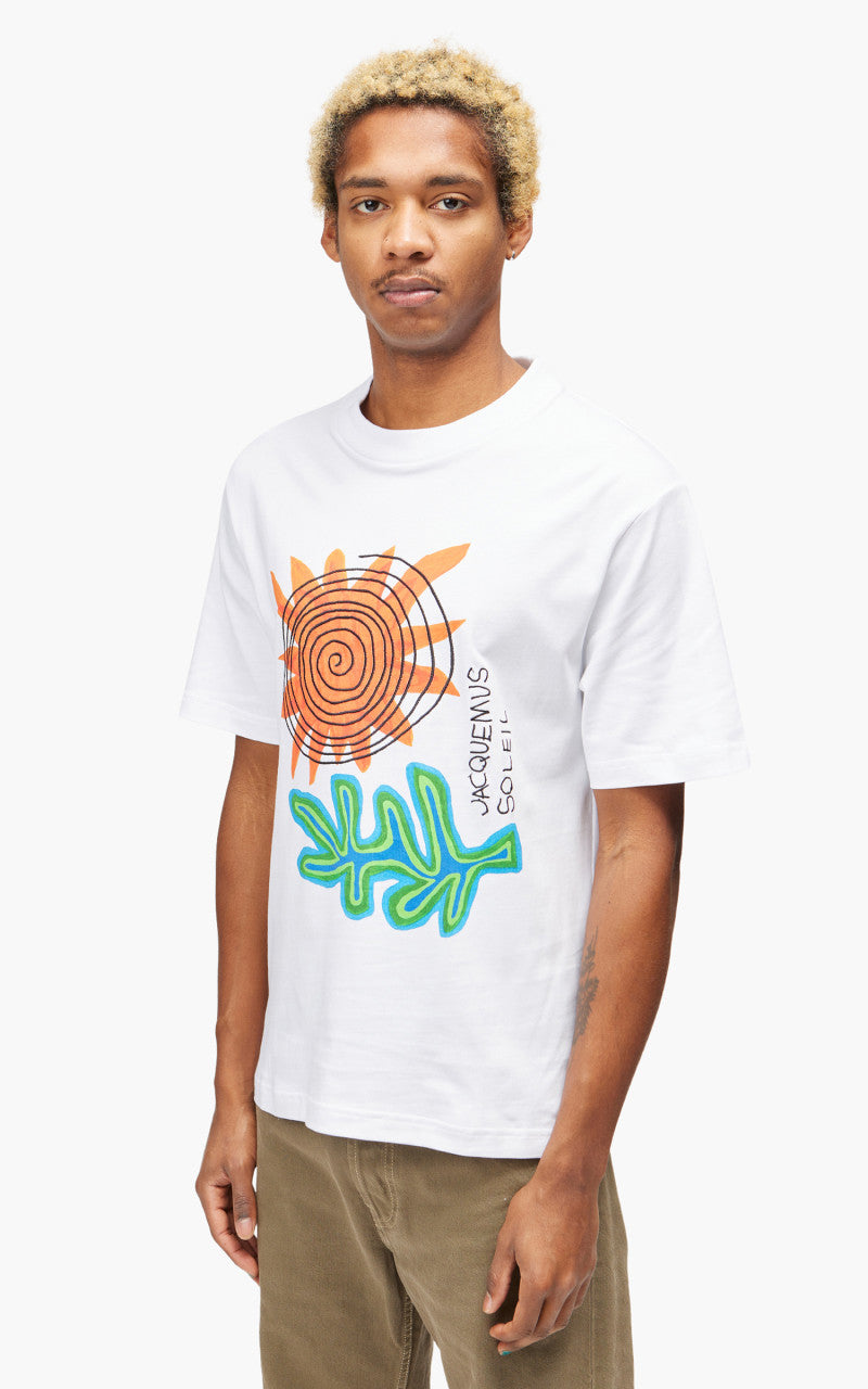 Jacquemus Le T-Shirt Soalheiro Print Arty Leaf White