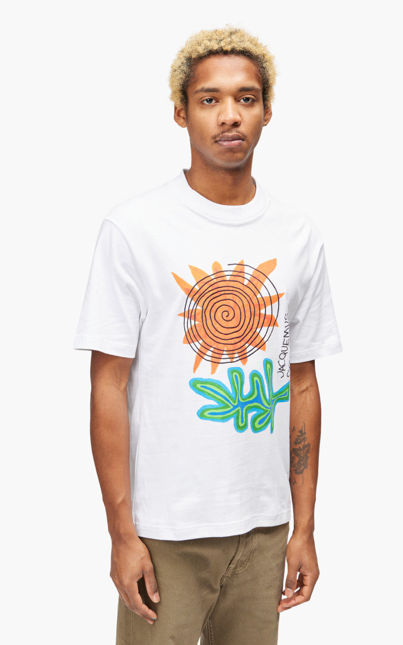 Jacquemus Le T-Shirt Soalheiro Print Arty Leaf White