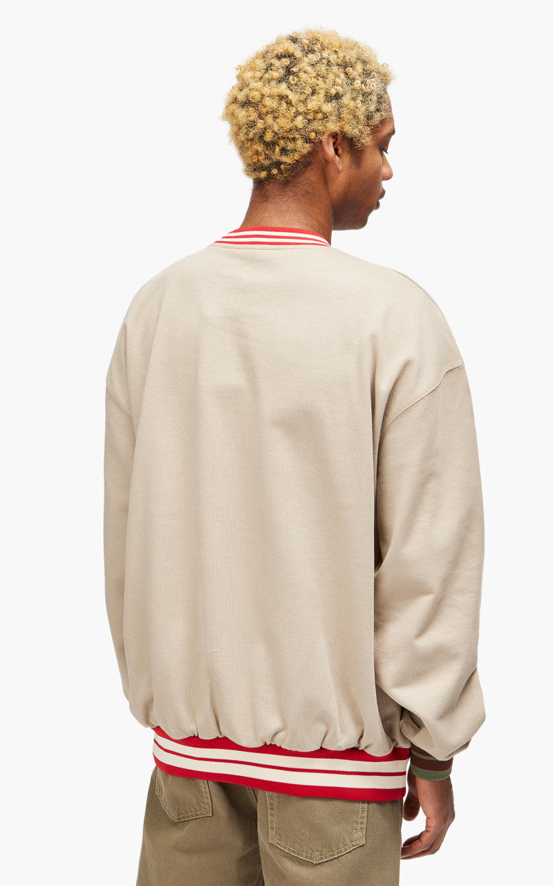 Jacquemus Le Sweatshirt Lasso Striped Rib Sweatshirt Khaki