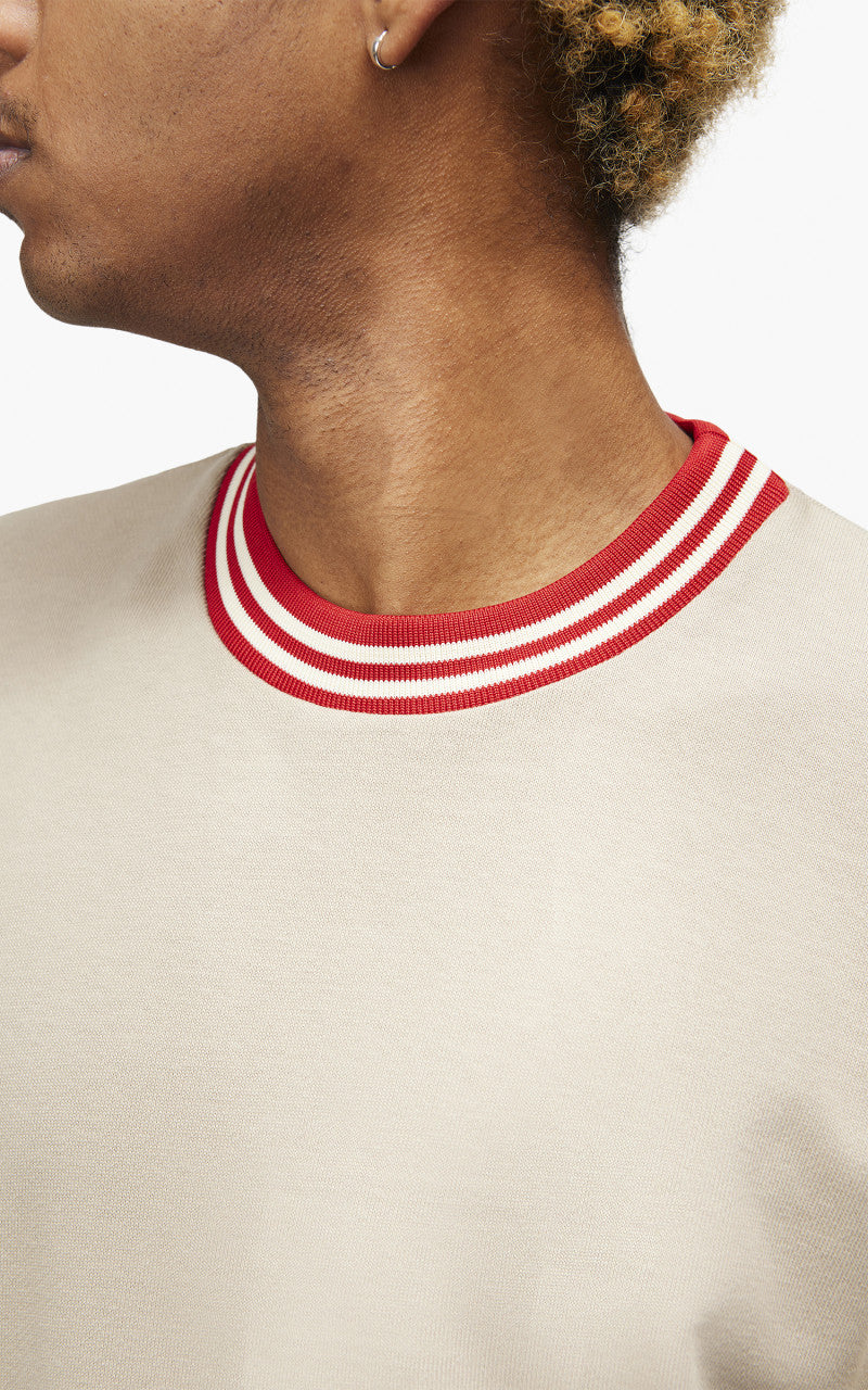 Jacquemus Le Sweatshirt Lasso Striped Rib Sweatshirt Khaki