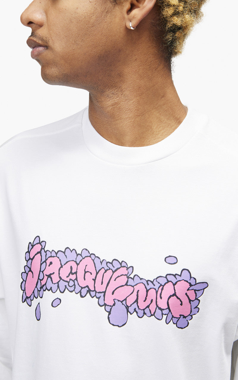 Jacquemus Le T-Shirt Desenho L/S Print Marguerita White