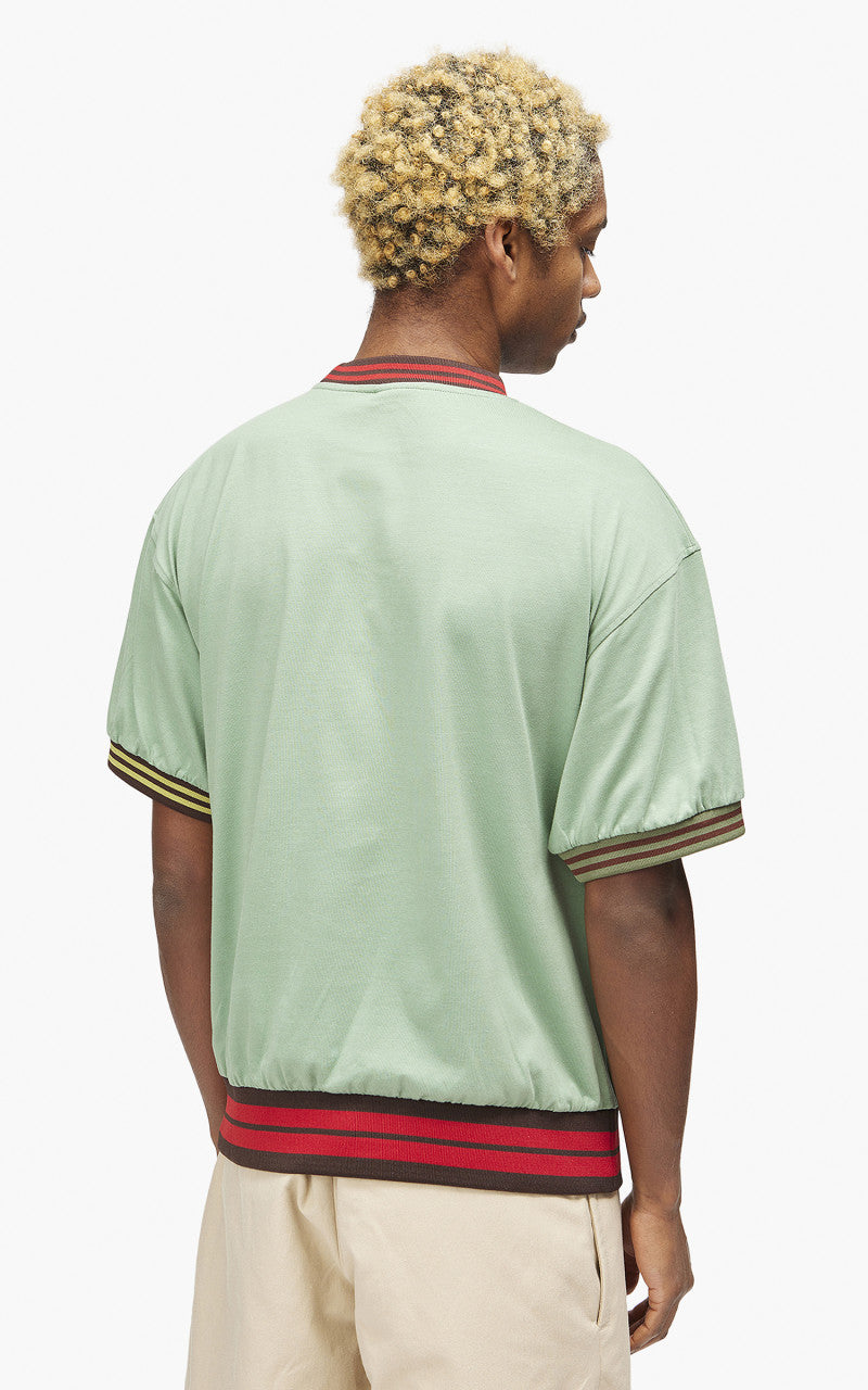 Jacquemus Le T-Shirt Joga Striped Rib Green