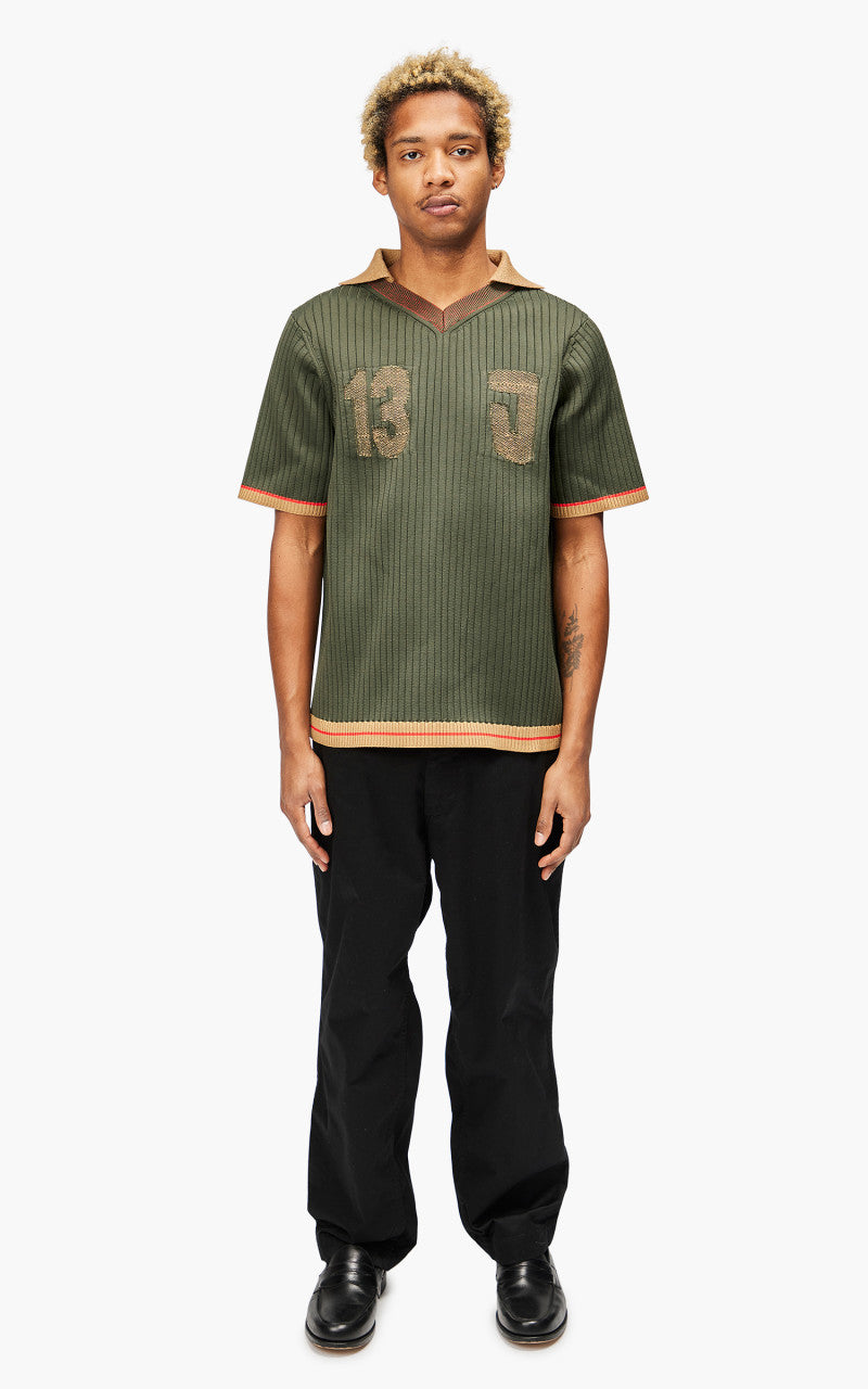 Jacquemus La Maille Treze Jacquemus Team Polo Green