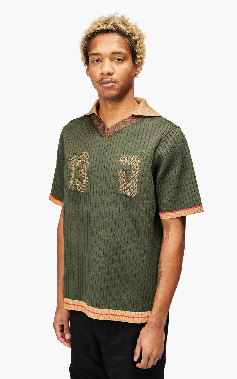 Jacquemus La Maille Treze Jacquemus Team Polo Green