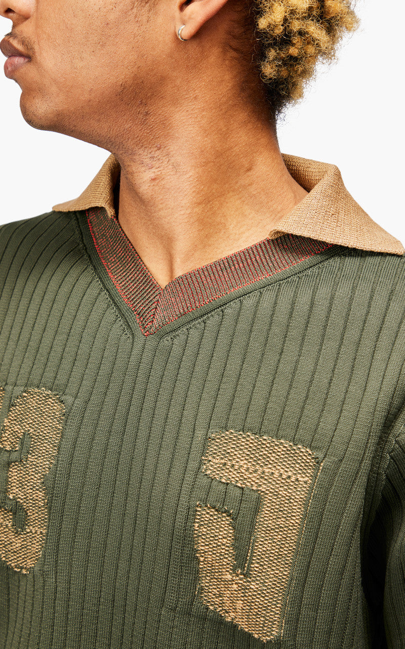 Jacquemus La Maille Treze Jacquemus Team Polo Green