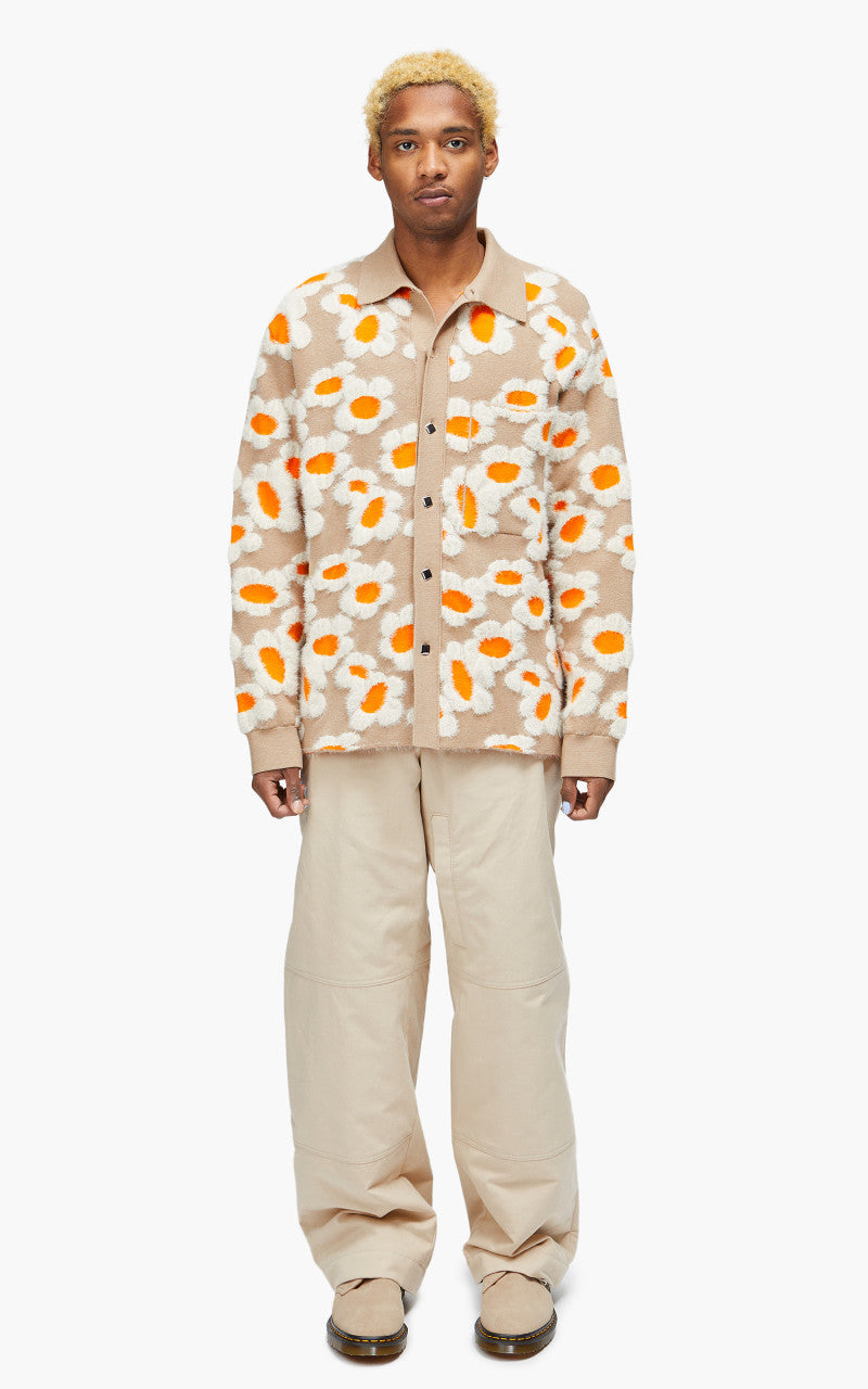 Jacquemus La Chemise Neve Fleurs Brown Flowers 70s