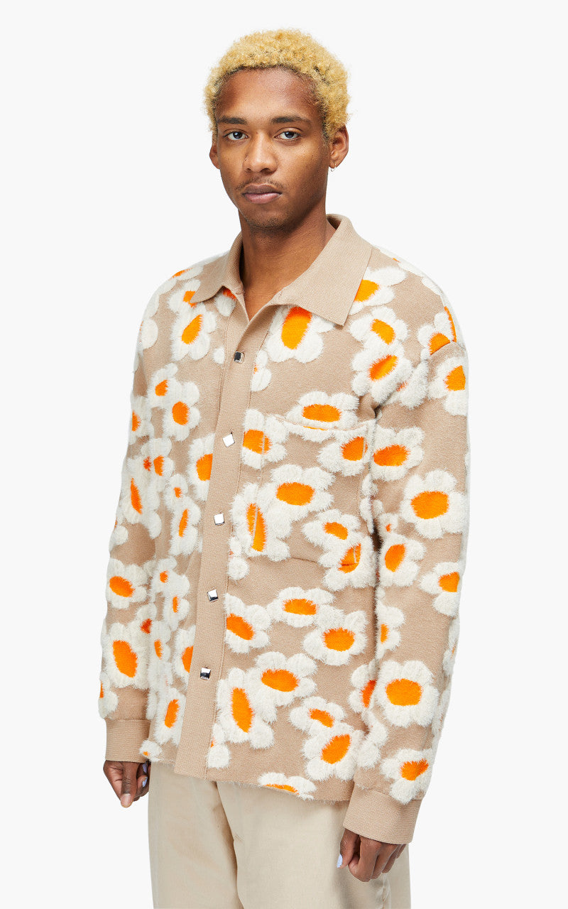 Jacquemus La Chemise Neve Fleurs Brown Flowers 70s