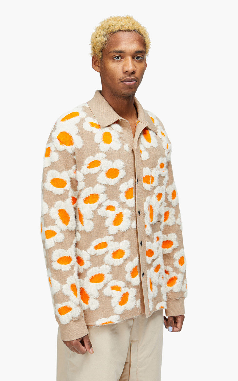 Jacquemus La Chemise Neve Fleurs Brown Flowers 70s