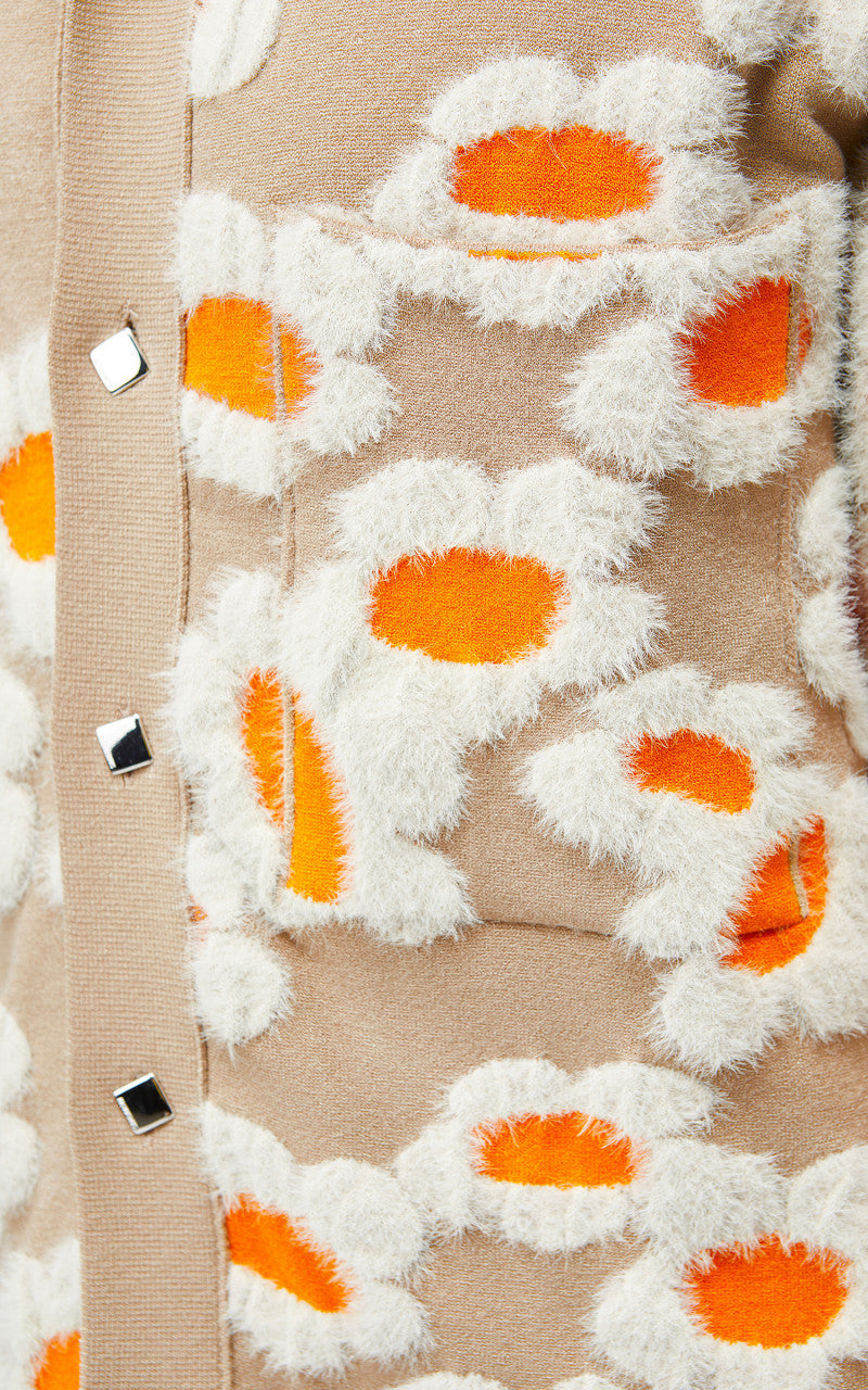 Jacquemus La Chemise Neve Fleurs Brown Flowers 70s