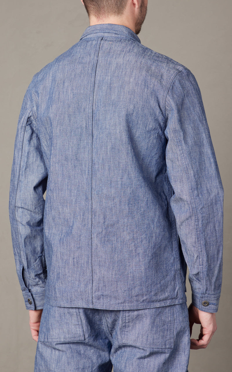 Japan Blue Heavy Chambray Coverall Sax 14oz