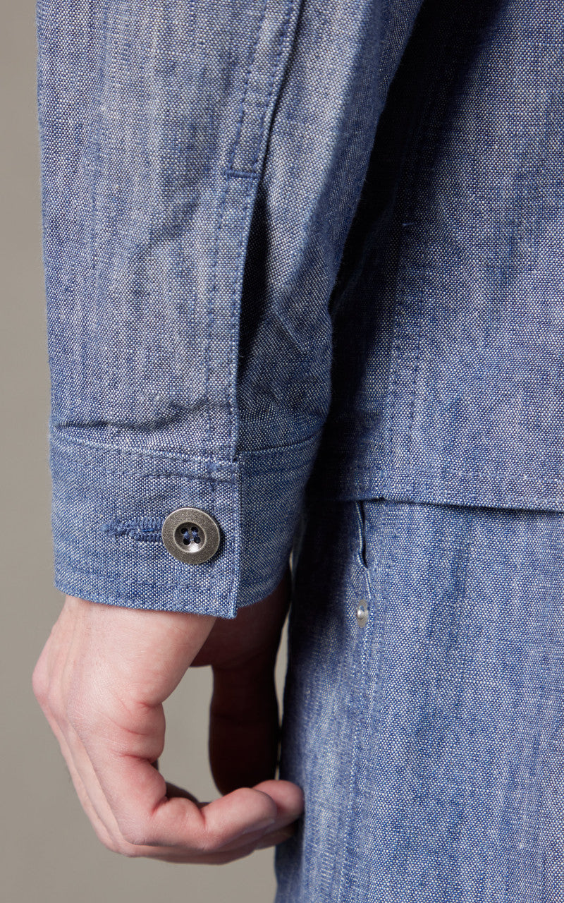 Japan Blue Heavy Chambray Coverall Sax 14oz