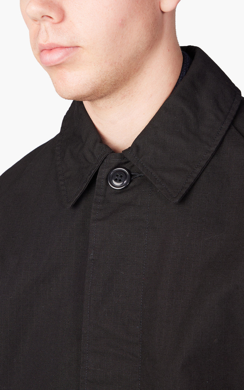 Japan Blue Balmacaan Coat Black