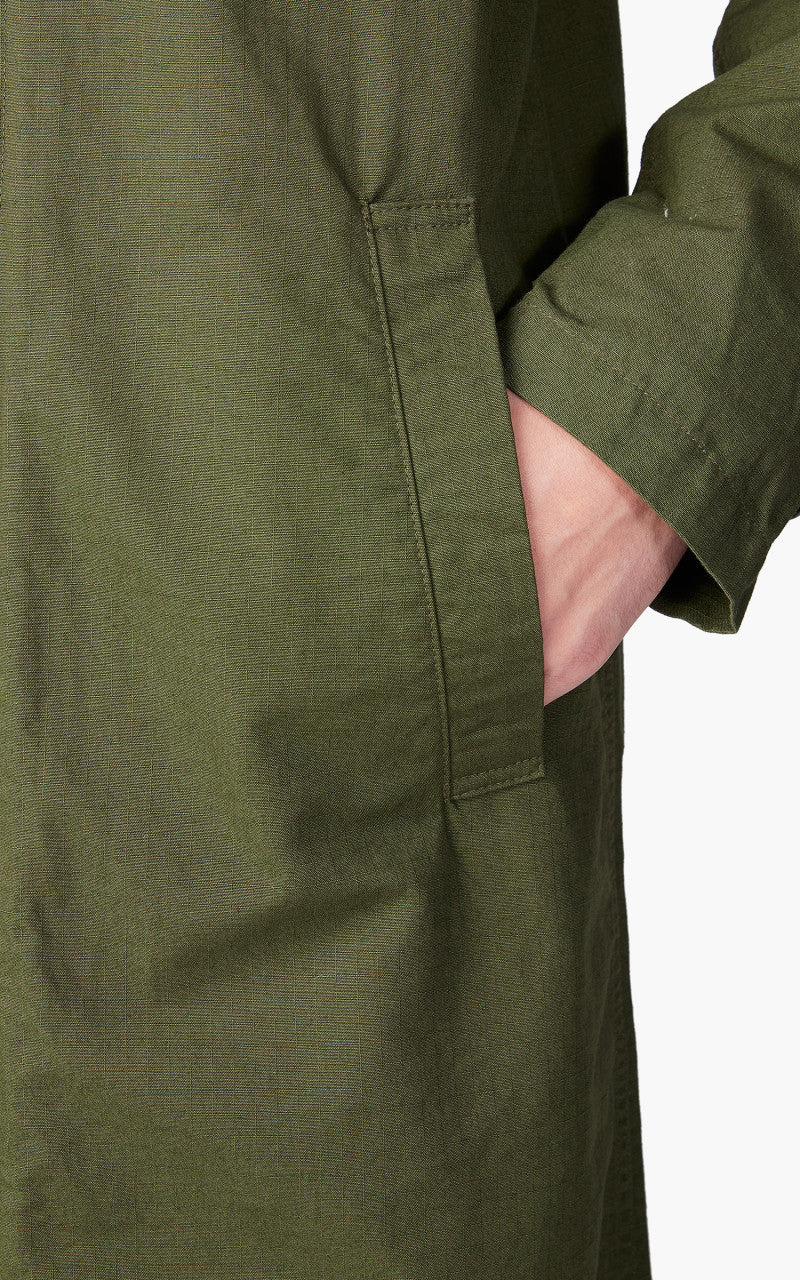 Japan Blue Balmacaan Coat Olive Drab
