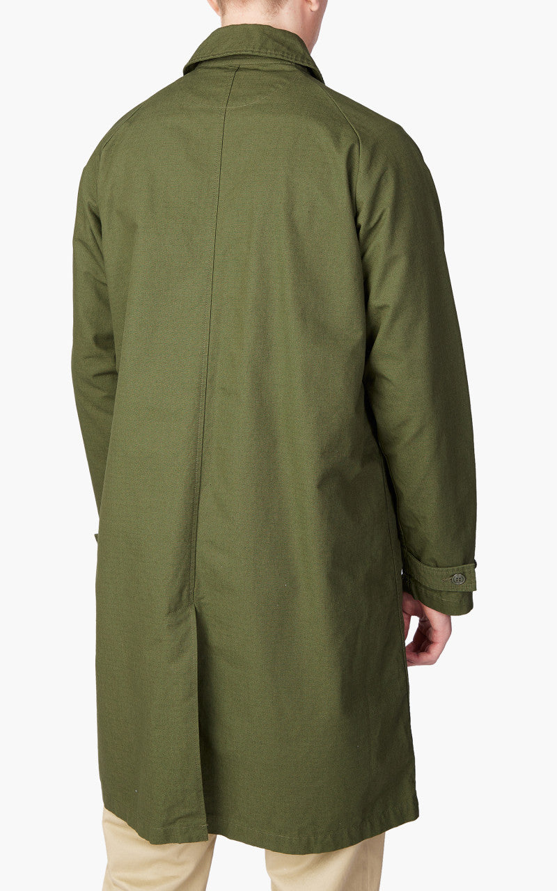 Japan Blue Balmacaan Coat Olive Drab