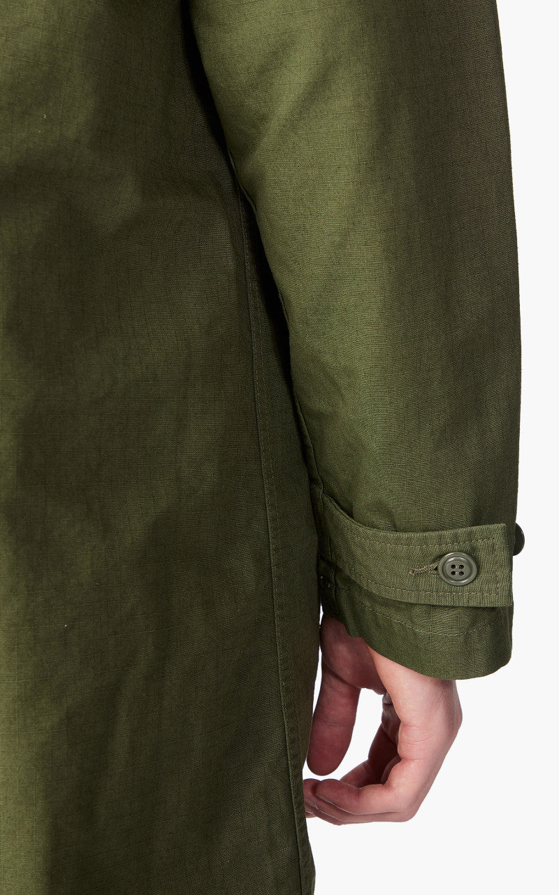 Japan Blue Balmacaan Coat Olive Drab