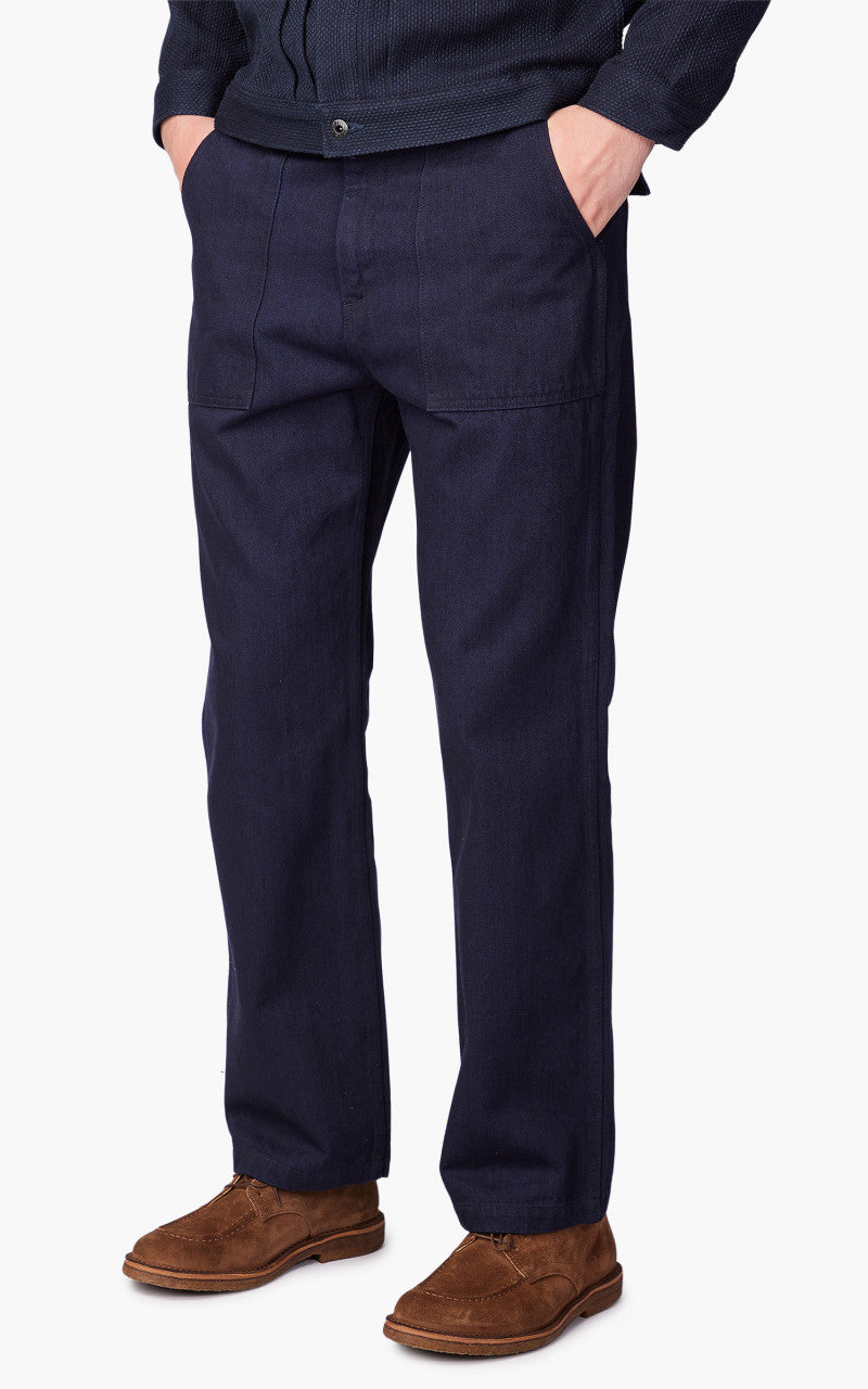 Japan Blue Modern Military Baker Pants Denim Indigo