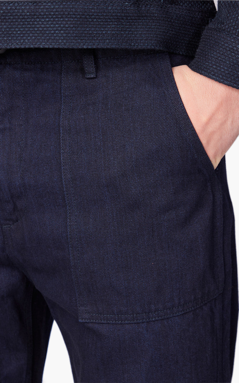 Japan Blue Modern Military Baker Pants Denim Indigo