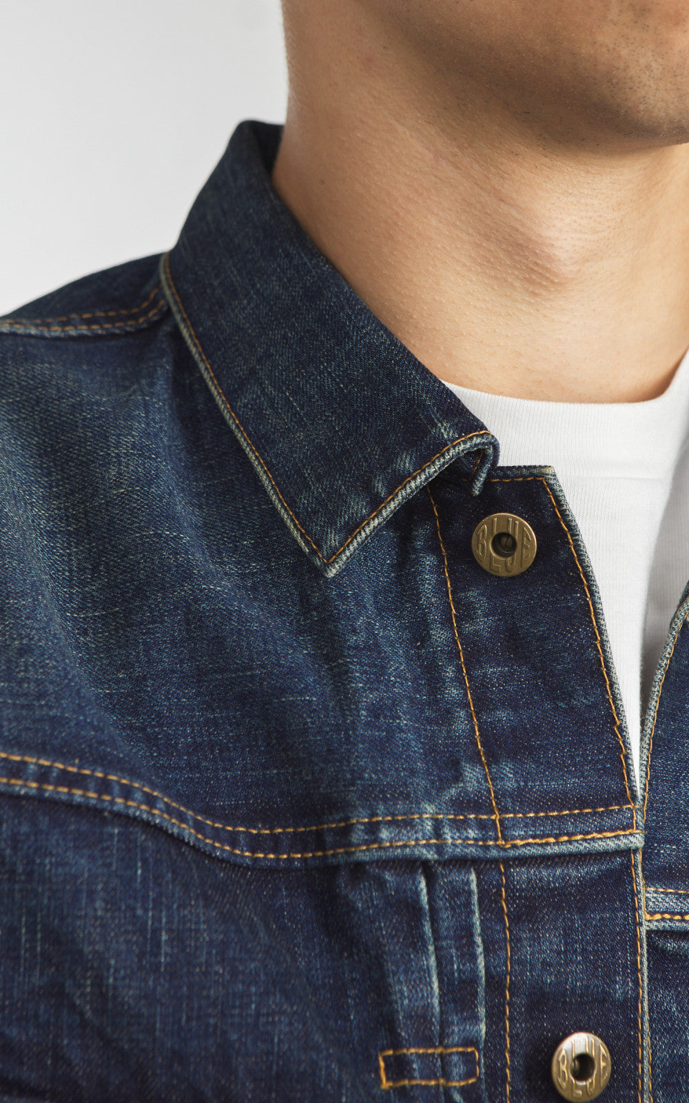 Japan Blue JBGJ1000 Type 2 Denim Jacket Dark Indigo Aging Wash 14.8oz