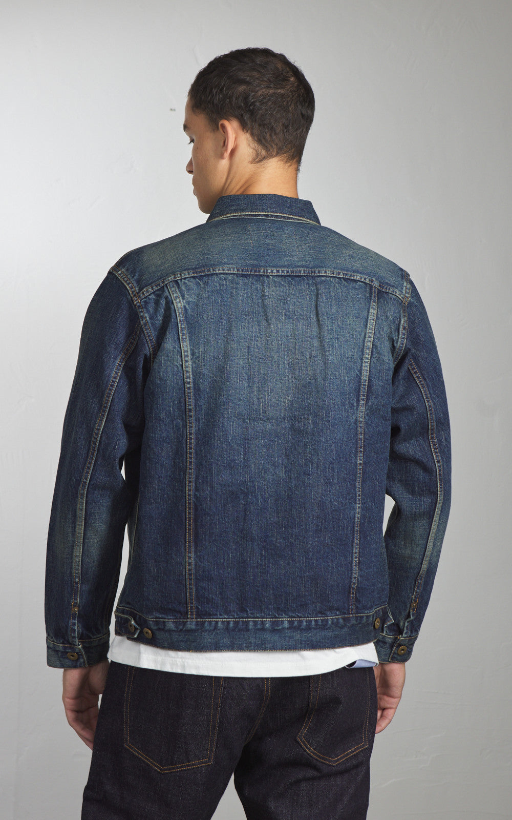 Japan Blue JBGJ1000 Type 2 Denim Jacket Dark Indigo Aging Wash 14.8oz