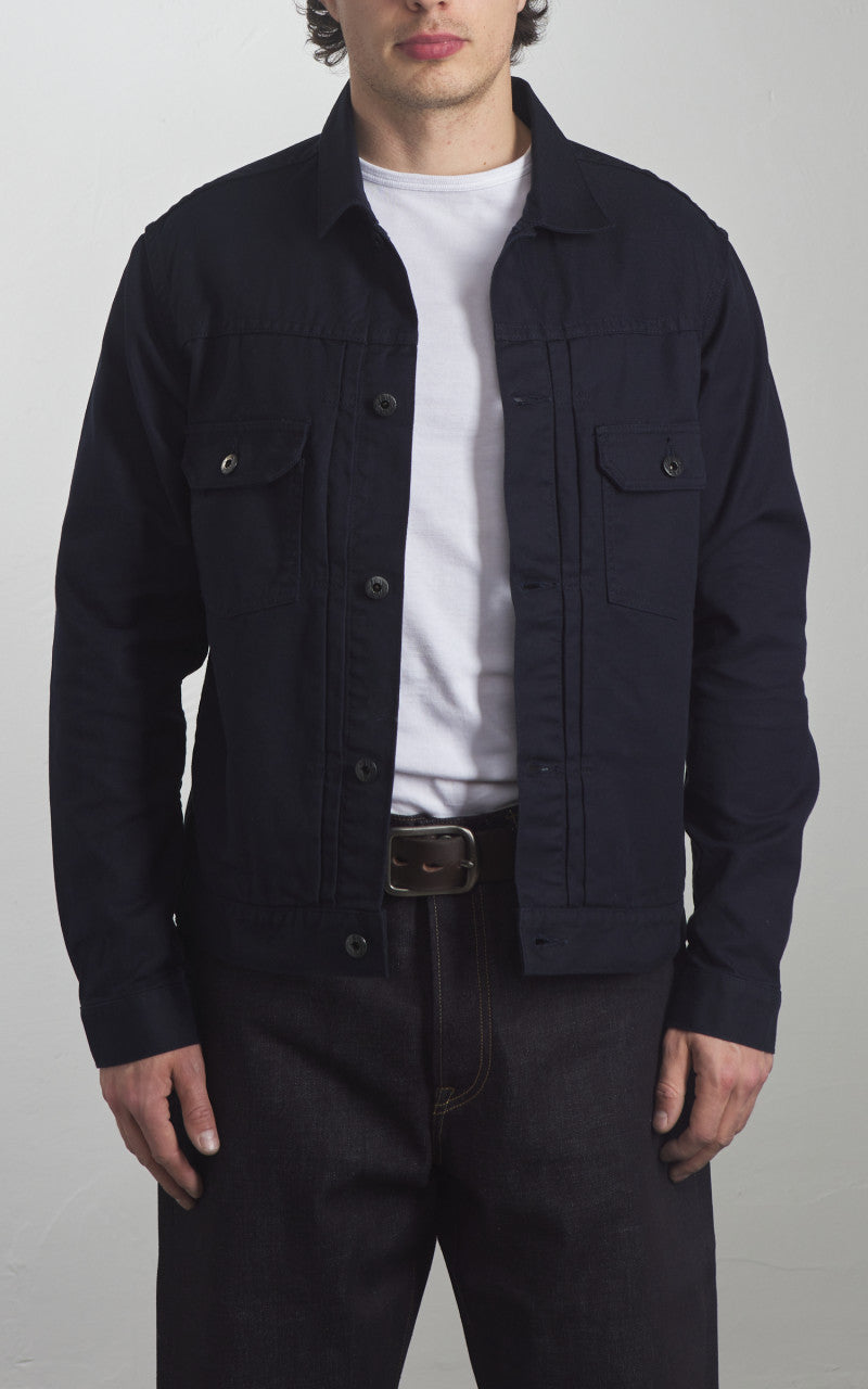 Japan Blue JBGJ1021 French Work Serge Type 2 Denim Jacket Navy