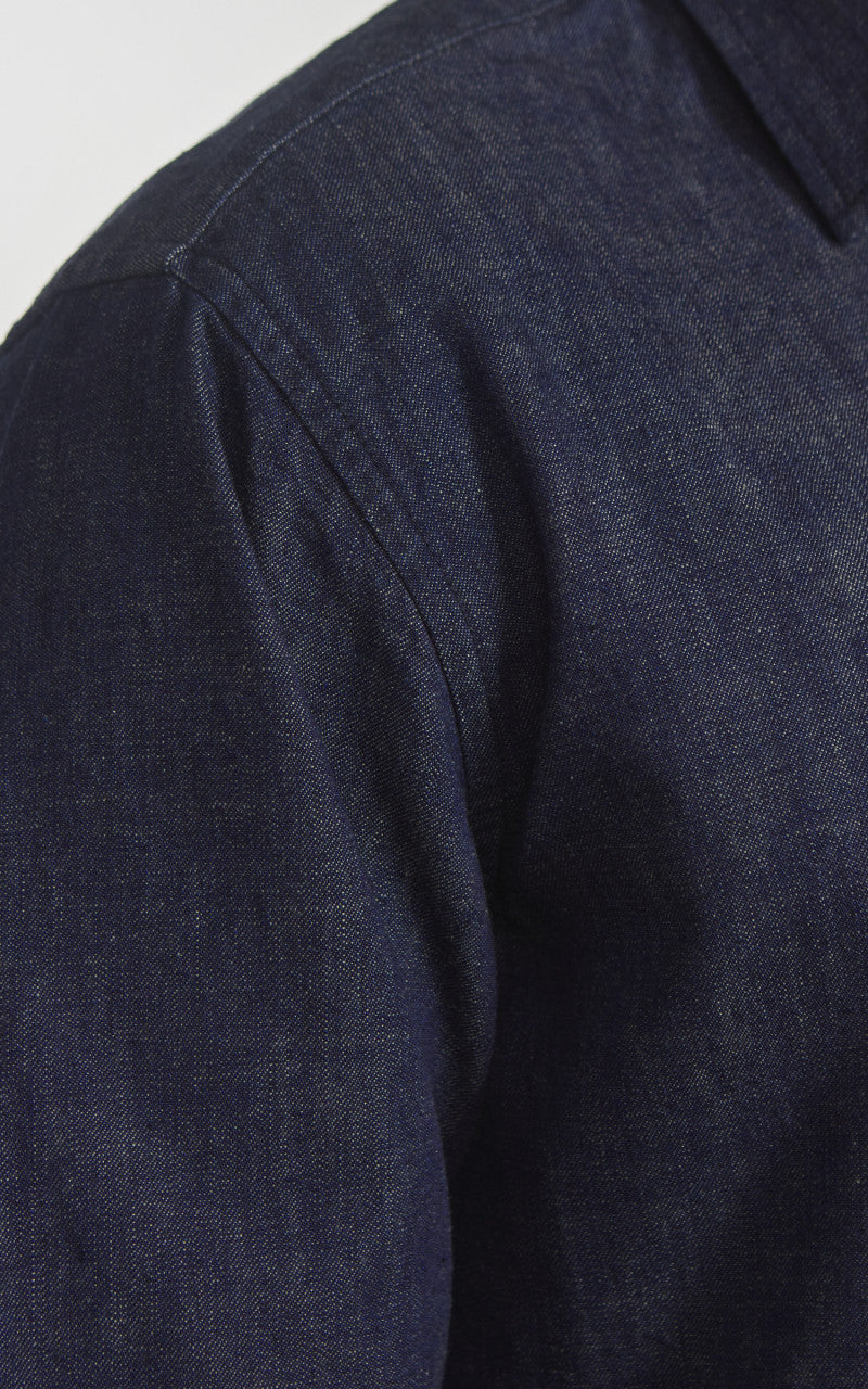 Japan Blue JBLS1014 Regular Military Denim Shirt Indigo 10oz