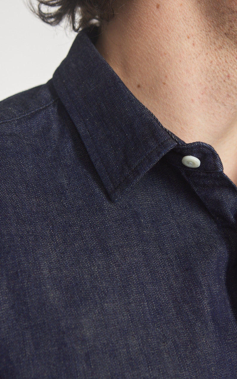 Japan Blue JBLS1014 Regular Military Denim Shirt Indigo 10oz