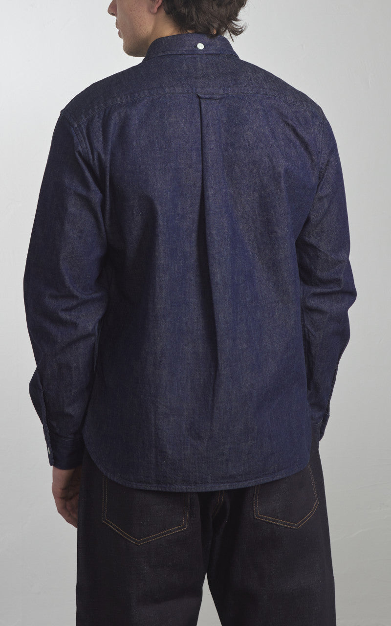 Japan Blue JBLS1014 Regular Military Denim Shirt Indigo 10oz